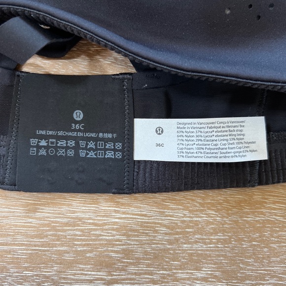 Lululemon AirSupport Bra *High Support C-DDD Cups BLK/ASGY - Picture 13 of 15